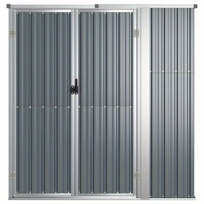 Tuinhuisje – Tuinschuur – Berging – Gereedschapsschuur – Opbergschuur – Gegalvaniseerd Staal – Afmeting 161x89x161 cm – Verplaatsbaar Grijs