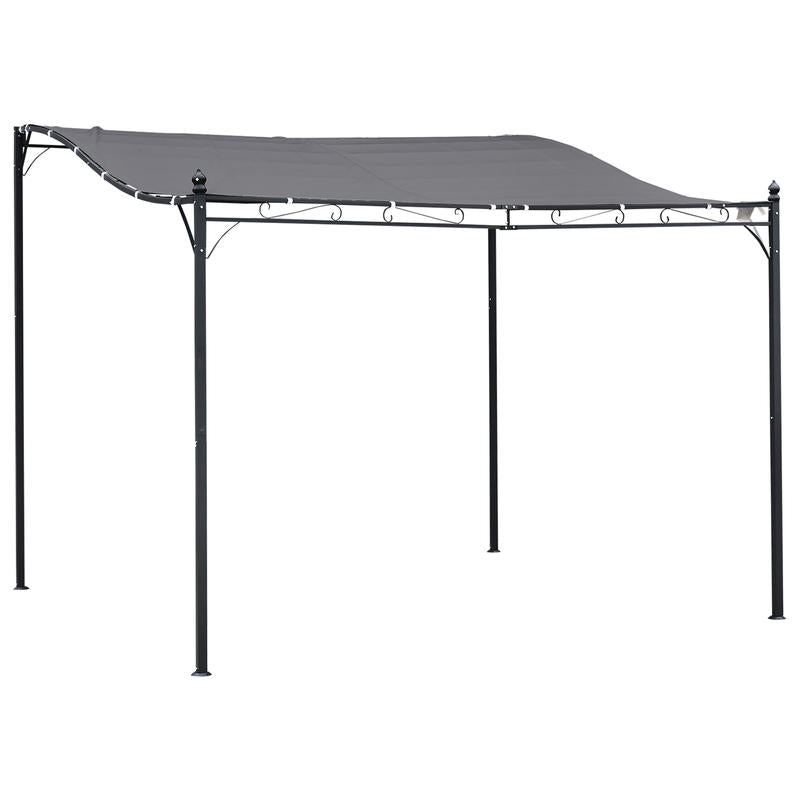 Pergola Garden Pavilion Pavilion Canopy Tent Metal Grey 297x297cm