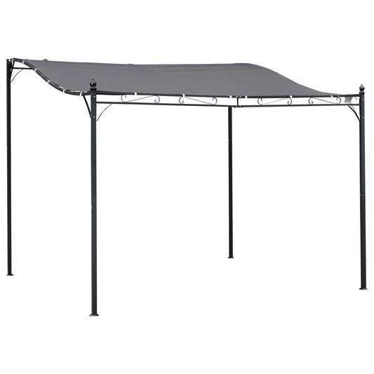 Pergola Garden Pavilion Pavilion Canopy Tent Metal Grey 297x297cm