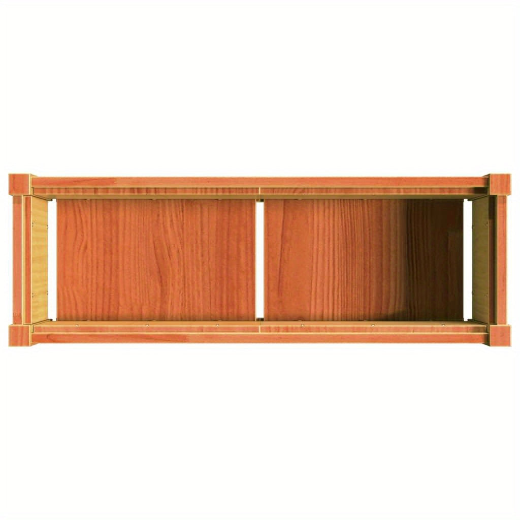 Plantenbak – Bloembak – Moestuinbak – Kruidenbak – Balkonbak – Verhoogde Massief Dennenhouten Plantenbak – 90x31x31 cm – Duurzaam Wax Brown – Eenvoudig te Monteren