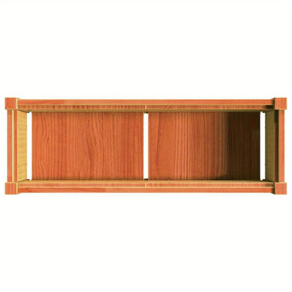 Plantenbak – Bloembak – Moestuinbak – Kruidenbak – Balkonbak – Verhoogde Massief Dennenhouten Plantenbak – 90x31x31 cm – Duurzaam Wax Brown – Eenvoudig te Monteren