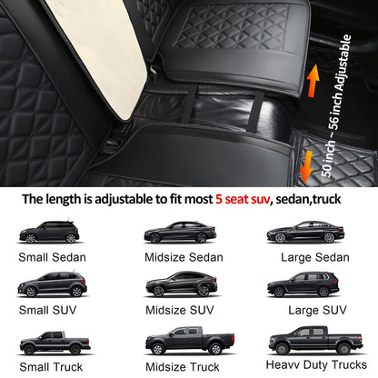 Autostoelhoezen – Stoelhoes Set – Auto Stoelbekleding – Beschermhoezen – Universele Stoelhoezen – Volledige Set 5 Zitplaatsen – PU Leer Met Schuimvulling – Eenvoudige Installatie & Comfort Voor Alle Seizoenen