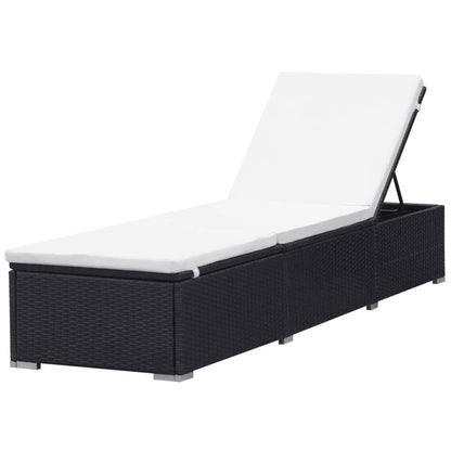 Poly Rattan Loungebank – Tuinbank – Ligbed - Loungeset – Ligstoel - Outdoor Bank – Instelbaar – Waterbestendig PE Rattan – Gepoedercoat Stalen Frame