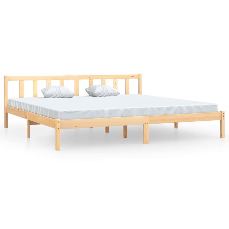 Houten Bed – Grenen Bed – Massief Bed – Slaapkamerbed – Bedframe – 180x200 cm – Duurzaam Massief Grenenhout