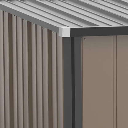 Tuinhuisje – Tuinschuur – Berging – Gereedschapsschuur – Buitenberging – Gegalvaniseerd Staal – 161,5x94,5x196 cm – Afsluitbaar Met Schuin Dak