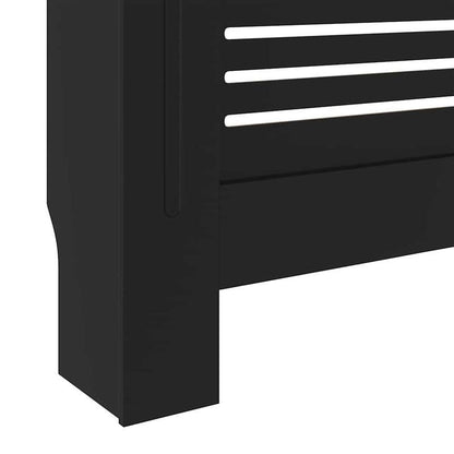 Radiatorombouw – Radiatoromkasting – Radiatorbekleding – Verwarmingsombouw – Ombouw Verwarming – Zwart Hout – 205 cm Hoog – Inclusief Extra Plankjes