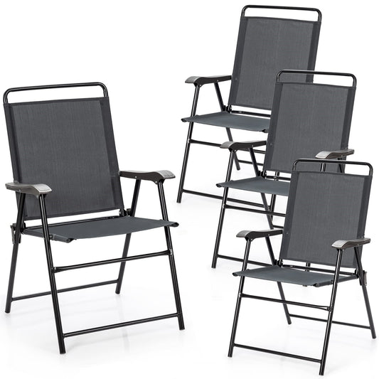 Tuinstoelen – Inklapbare Stoelen – Balkonstoelen – Tuinstoel Set – Campingstoelen – Stevig Metalen Frame – Ademend en Lichtgewicht Textiel