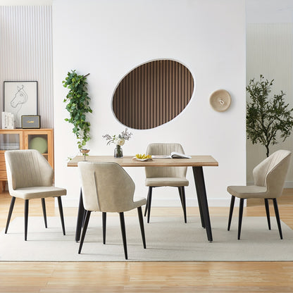 Eetkamerstoelen – Stoelen – Kuipstoelen – Keukenstoelen – Fauteuils – Kunstleren Bekleding – Memory Foam Zitting – Met Armleuningen – Met Metalen Poten