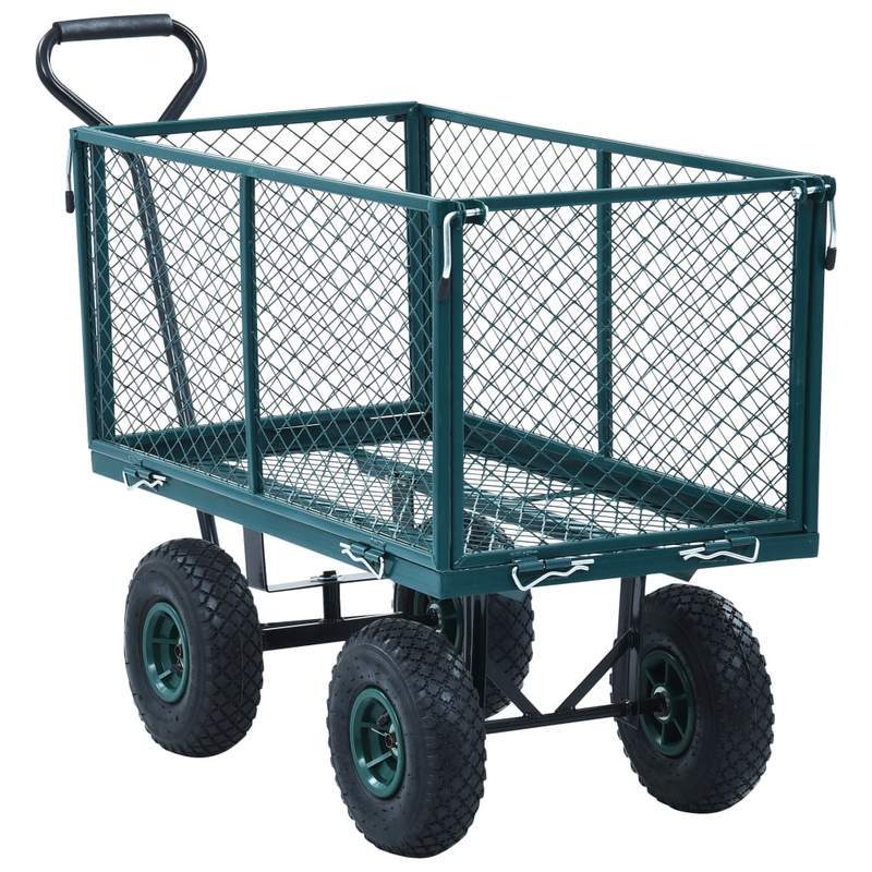 Bolderwagen – Bolderkar – Transportwagen – Tuinkar – Strandkar – Opvouwbaar – 349 kg Draagkracht – Grote All-Terrain Wielen – Groen
