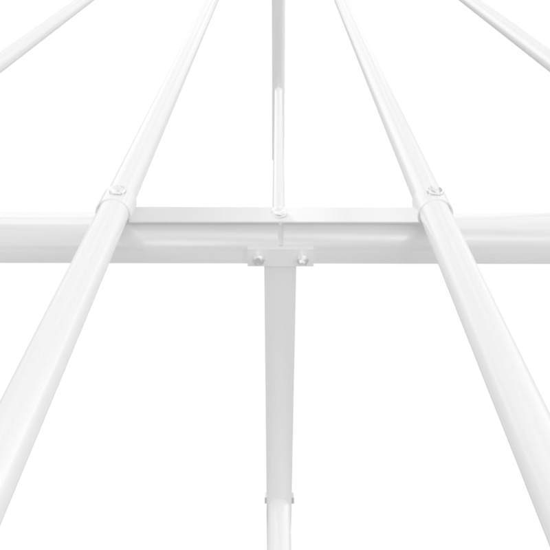 Bedframe – Bedombouw – Boxspring – Slaapkamerbed – Ledikant – Metaal Wit – 180x200 cm – Stevig en Modern Design