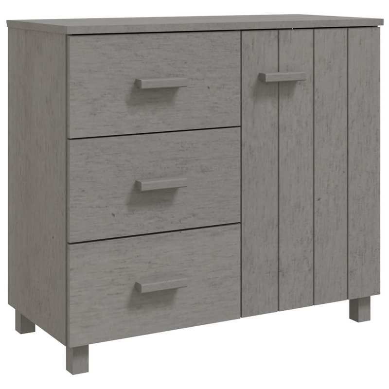 Sideboard hamar 90x40x80cm solid pine light gray Removable storage practical
