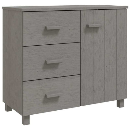 Sideboard hamar 90x40x80cm solid pine light gray Removable storage practical