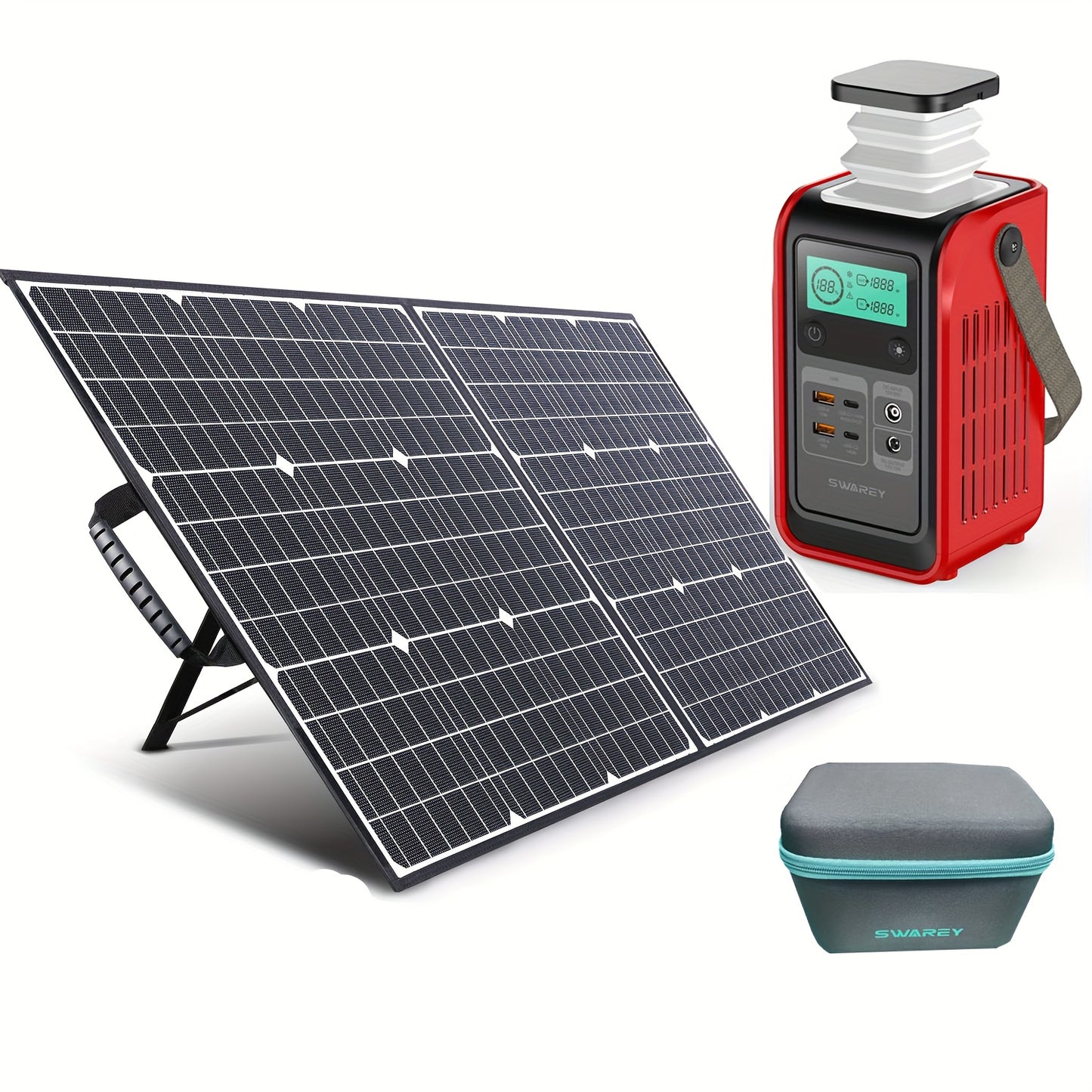 Powerbank – Power Station – Zonne-Generator – Draagbare Batterij – Camping Accu – 192Wh LiFePO4 Batterij – 140W USB-C Snelladen
