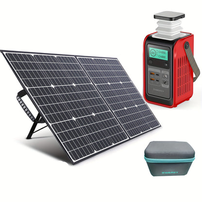 Powerbank – Power Station – Zonne-Generator – Draagbare Batterij – Camping Accu – 192Wh LiFePO4 Batterij – 140W USB-C Snelladen