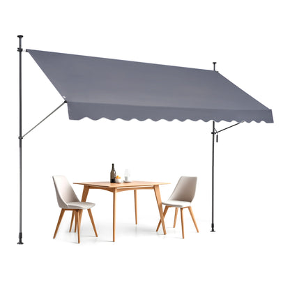 Uitschuifbare Zonwering – Terraszonwering – Retractable Zonnescherm – Patio Luifel – Zonnescherm Balkon – 350x120 cm – UV-bestendig Polyester Met Stalen Frame