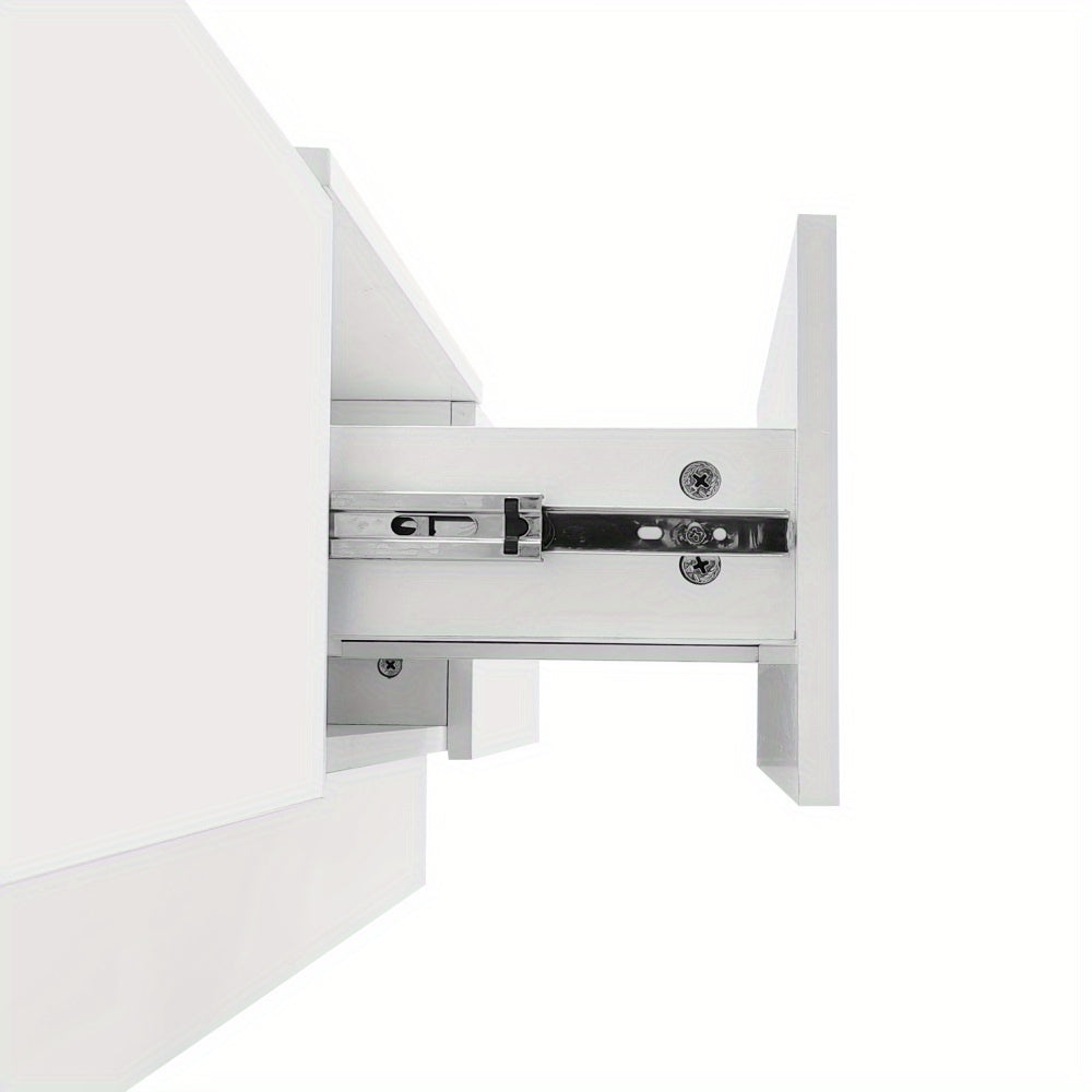 Salontafel – Koffietafel – Witte Tafel – Salontafels – Dressoir – Hoogglans Wit – Schuifbaar Tafelblad – Met 2 Lades en Verborgen Opbergruimte – 100x55x35 cm