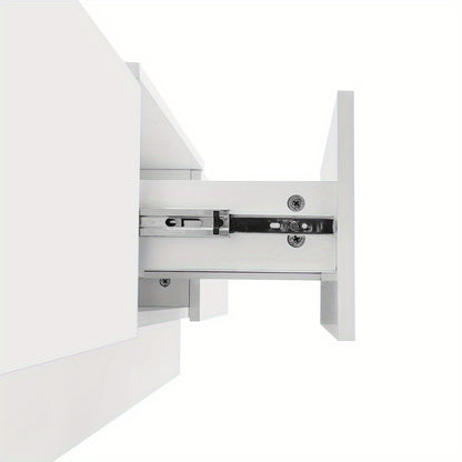 Salontafel – Koffietafel – Witte Tafel – Salontafels – Dressoir – Hoogglans Wit – Schuifbaar Tafelblad – Met 2 Lades en Verborgen Opbergruimte – 100x55x35 cm