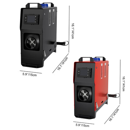 8KW Dieselkachel – Dieselverwarmer – Parkeerhitter – Truckkachel – Bouwkachel – Compact Ontwerp – LCD Temperatuurweergave – 12V/24V/48V Compatibel – Oververhittings- & Kantelbeveiliging – Zwart