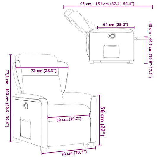 Elektrisch Verstelbare Sta-op Stoel – Sta-op Fauteuil – Verstelbare Relaxstoel – Senior Stoel – Comfortabele Zitstoel – USB Aangedreven Liftfunctie – Ademend Stoffen Bekleding – Crème