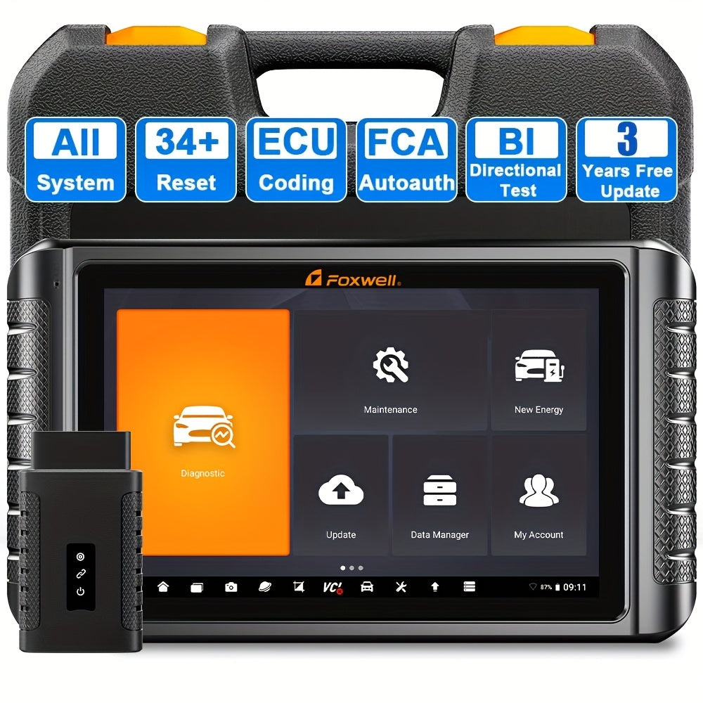 Autodiagnose – OBD2 Scanner – Diagnoseapparaat – Foutcode Lezer – Scan Tool – Draadloos Bi-directioneel – 25,65 cm HD Touchscreen – ECU Codering & 30+ Resetfuncties