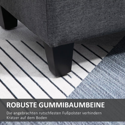 Opbergbank – Opbergbank – Zitbank – Kastbank – Linnenlook Bank – Donkergrijs – Ruim Opbergvak – Stevige Houten Poten