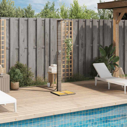 Buitendouche – Tuindouche – Vloerdouche – Zwembaddouche – Campingdouche – Duurzaam Metalen Frame – 3 Verstelbare Sproeikoppen – Ergonomische Hendel – 50x55x224 cm – Zonder Elektriciteit