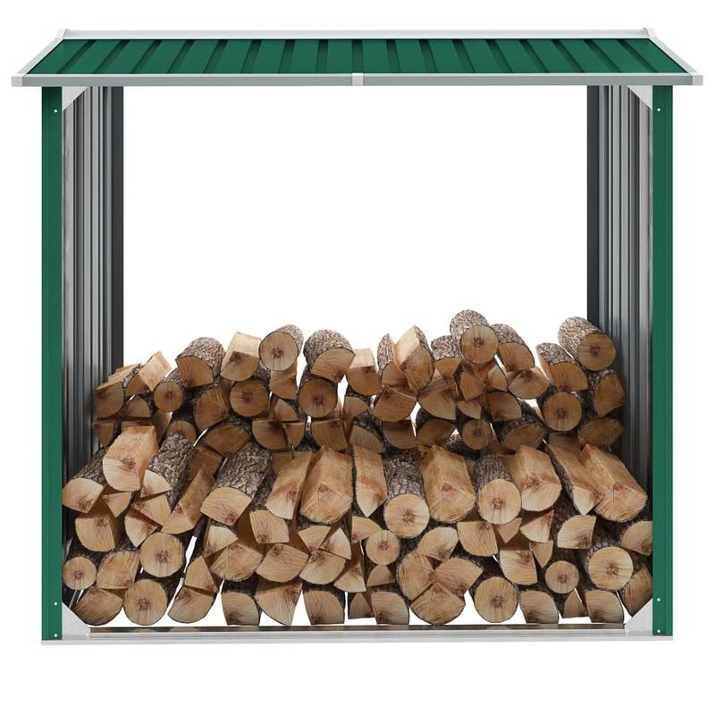 Houtopslag – Brandhoutopslag – Houtrek – Houtberging – Houtopslagrek – Gegalvaniseerd Staal – Groot Formaat 172x91x154 cm – Stevig Dak & Extra Zijkanten