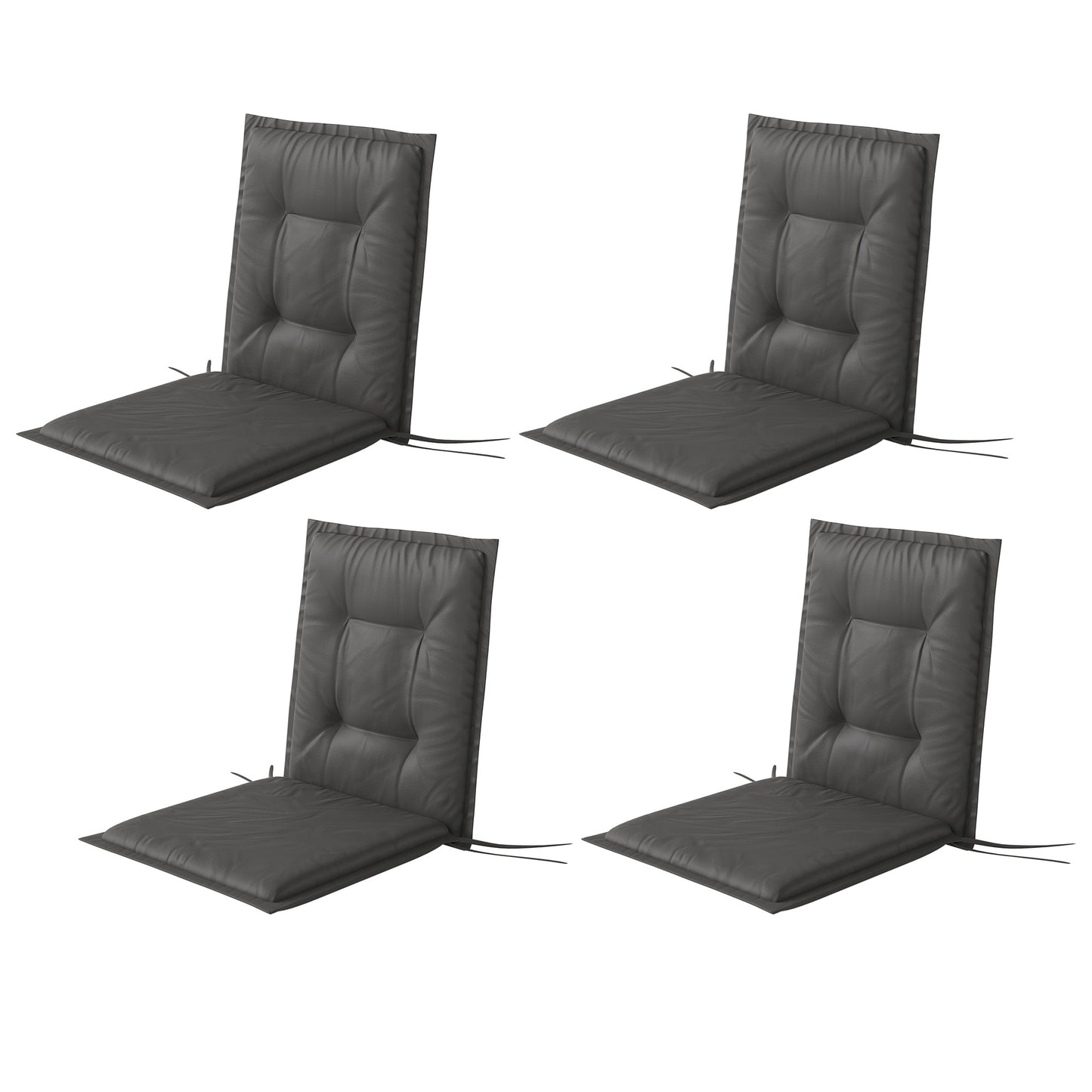 Bootstoelen – Bootstoelenset – Vouwstoelen – Lage Rugstoelen – Watersportstoelen – Waterbestendig PVC Leer – Dikke Schuimkussens