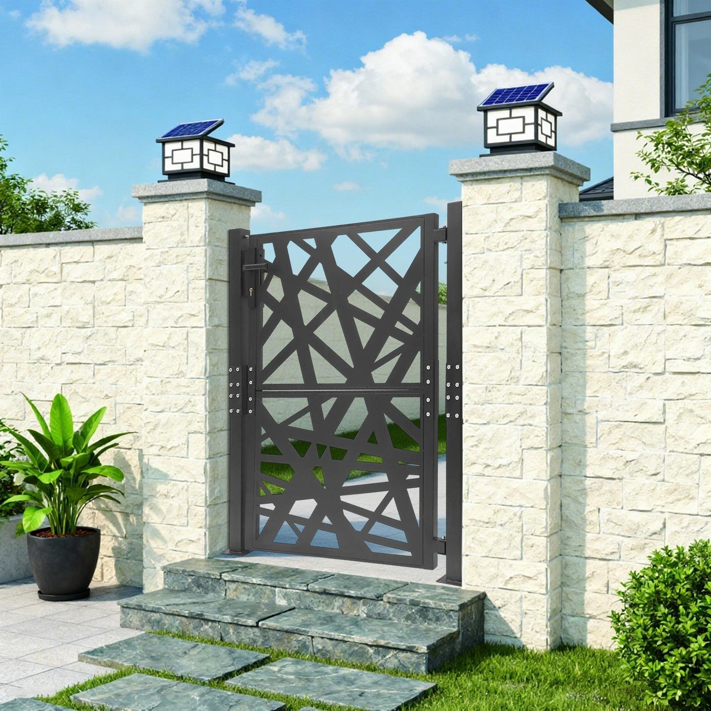 Garden Gate, Outdoor Garden Entrance Gate, Garden Metal Gate