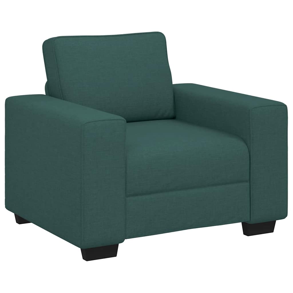 Bankenset – Sofa – Sitzbank – Lounge Zitset – Woonkamerbank – Polyester Bekleding – Stevig Metaal En Houten Frame – Comfortabele Zitting – Brede Armleuningen – Groen