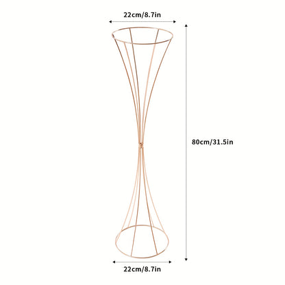 Gouden Bloemenvaas – Metalen Vaas – Decoratieve Vaas – Trompetvaas – Bloemenstandaard – 80 cm Hoog – Duurzaam IJzer