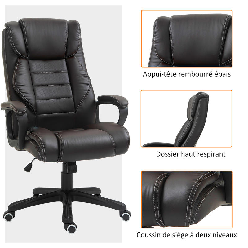 Ergonomische Bureaustoel – Kantoorstoel – Bureaustoel Met Massage – Werkstoel – Comfortabele Stoel – Verstelbare Hoogte – Verstelbare Rugleuning – Stevig Metalen Frame – Gewatteerde Zitting