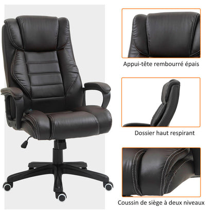 Ergonomische Bureaustoel – Kantoorstoel – Bureaustoel Met Massage – Werkstoel – Comfortabele Stoel – Verstelbare Hoogte – Verstelbare Rugleuning – Stevig Metalen Frame – Gewatteerde Zitting