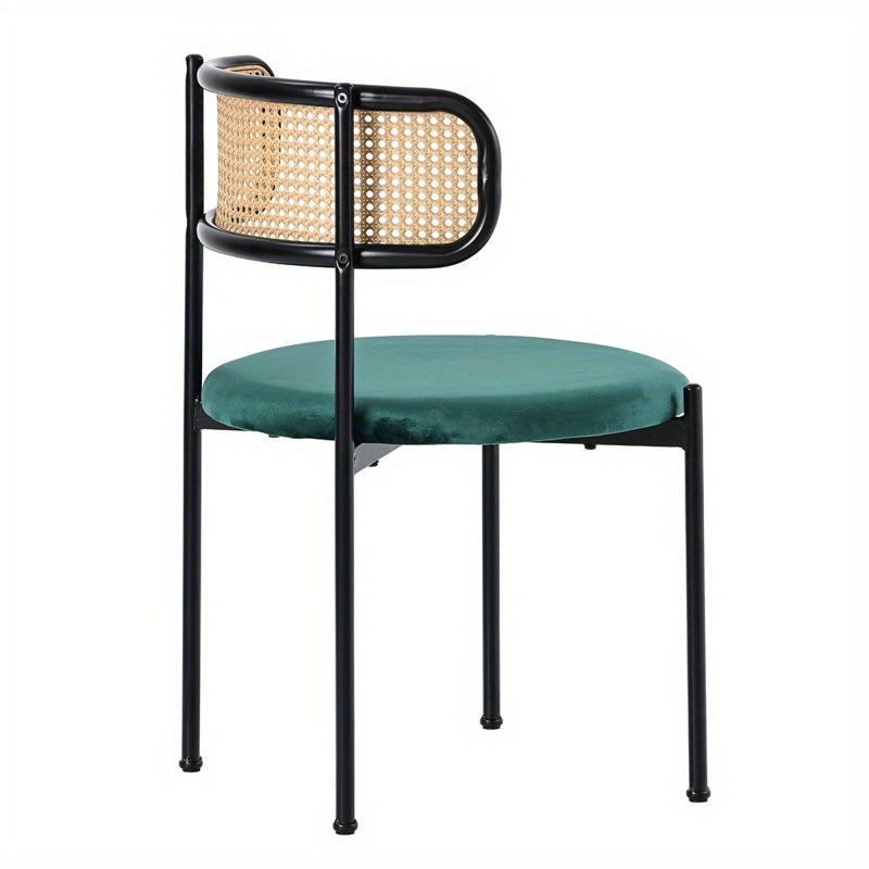 Fauteuil – Loungestoel – Relaxstoel – Zetel – Stoel – Set Van 4 – Groene Velvet Bekleding – Met Stevige Metalen Poten