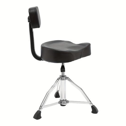 Drumkruk – Drumstoel – Muziekkruk – Zadelkruk – Werkkruk – Verstelbare Hoogte 45-60 cm – Memory Foam Zitting met Rugleuning