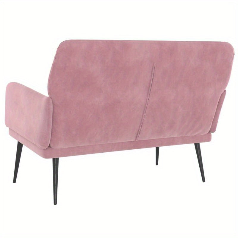 Sofa 108X79X79 Cm Velvet Pink This Couch Is Ideal As a Shoe Stool in Your Hallway Or As a Storage Stool in Your Living Room.
