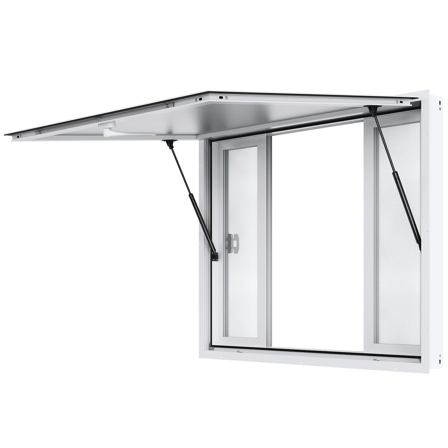 Voedingskraamzeil – Verkoopraam – Foodtruck Raam – Kraamraam – Tentraam – Aluminium Frame – 122 x 91,4 cm – 85° Openingshoek