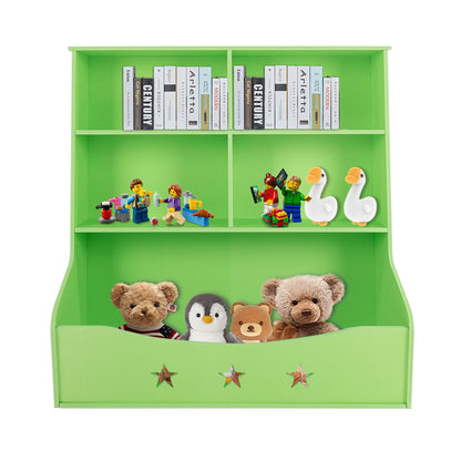 Boekenkast 3 Laags – Boekrek – Opbergkast – Plankenkast – Kastje – Lichtgroen – Grote Opbergruimte – Stevig Plastic