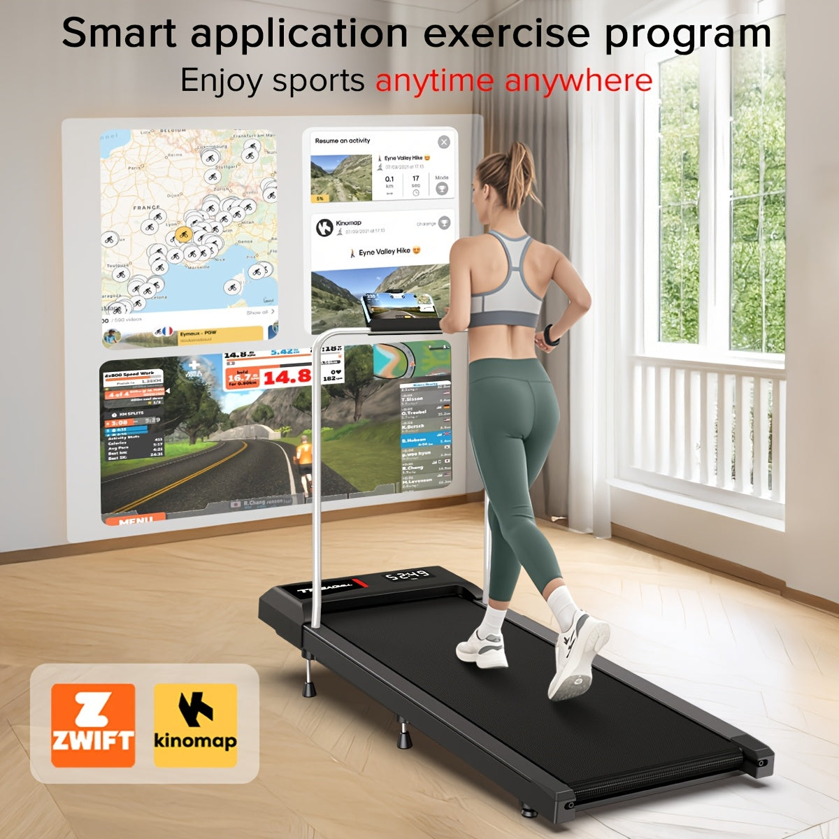 Loopband – Wandelband – Walking Pad – Treadmill – Wandelmachine – Inklapbaar – 10% Hellingshoek – Max. 120 kg Belastbaar