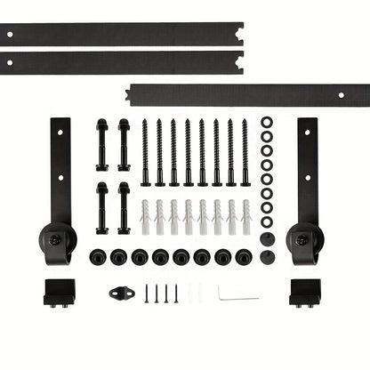 Schuifdeurbeslagset – Schuifdeurrails – Schuifdeursysteem – Schuifdeurkits – Deurbeslag 10ft/300cm – Zwaar Belasting – Geruisloos Schuiven