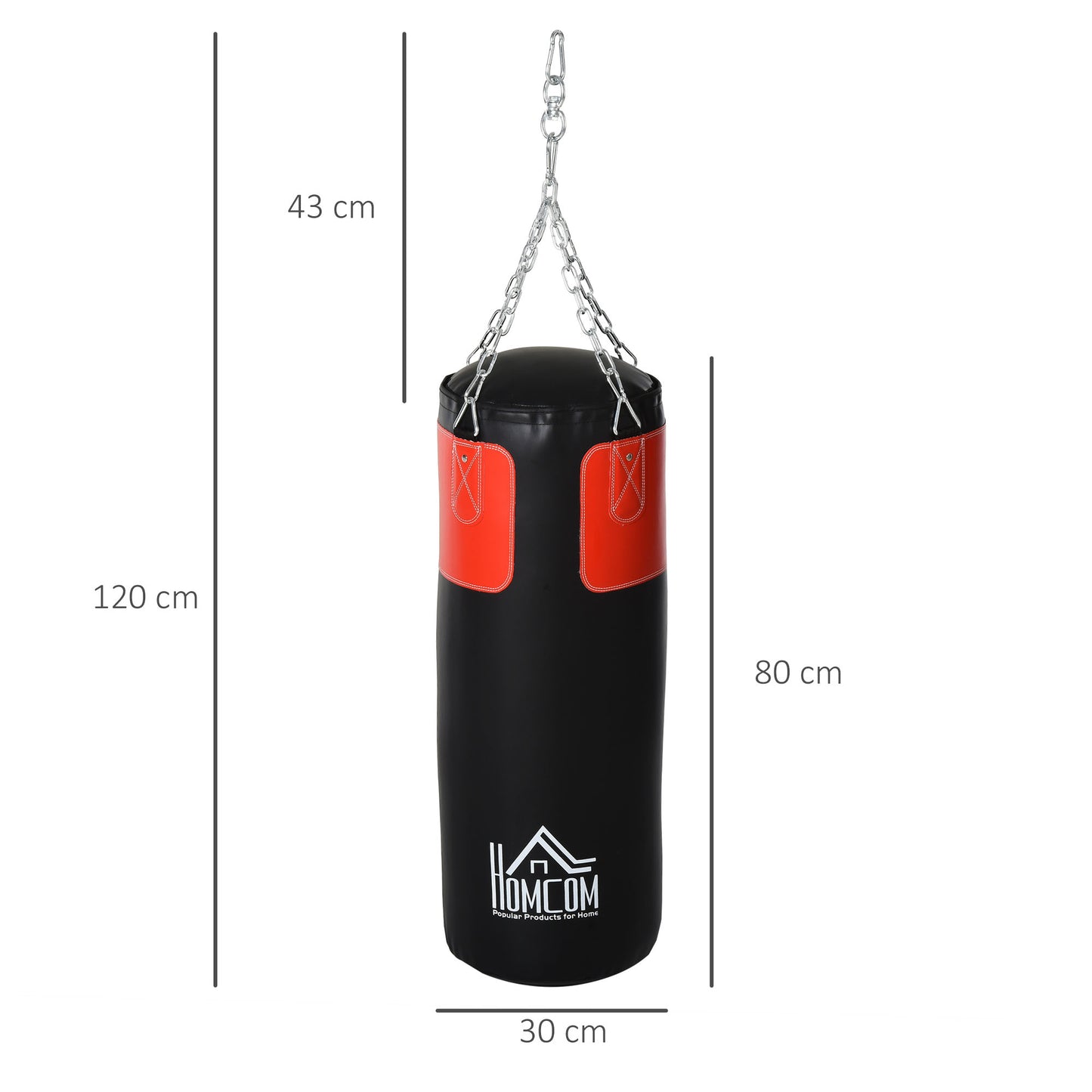 Bokszak – Boksmachine – Boksbal – Kickbokszak – Boksbalset – 16 kg Gewicht – Ø30 x 120 cm Stevig IJzeren Frame