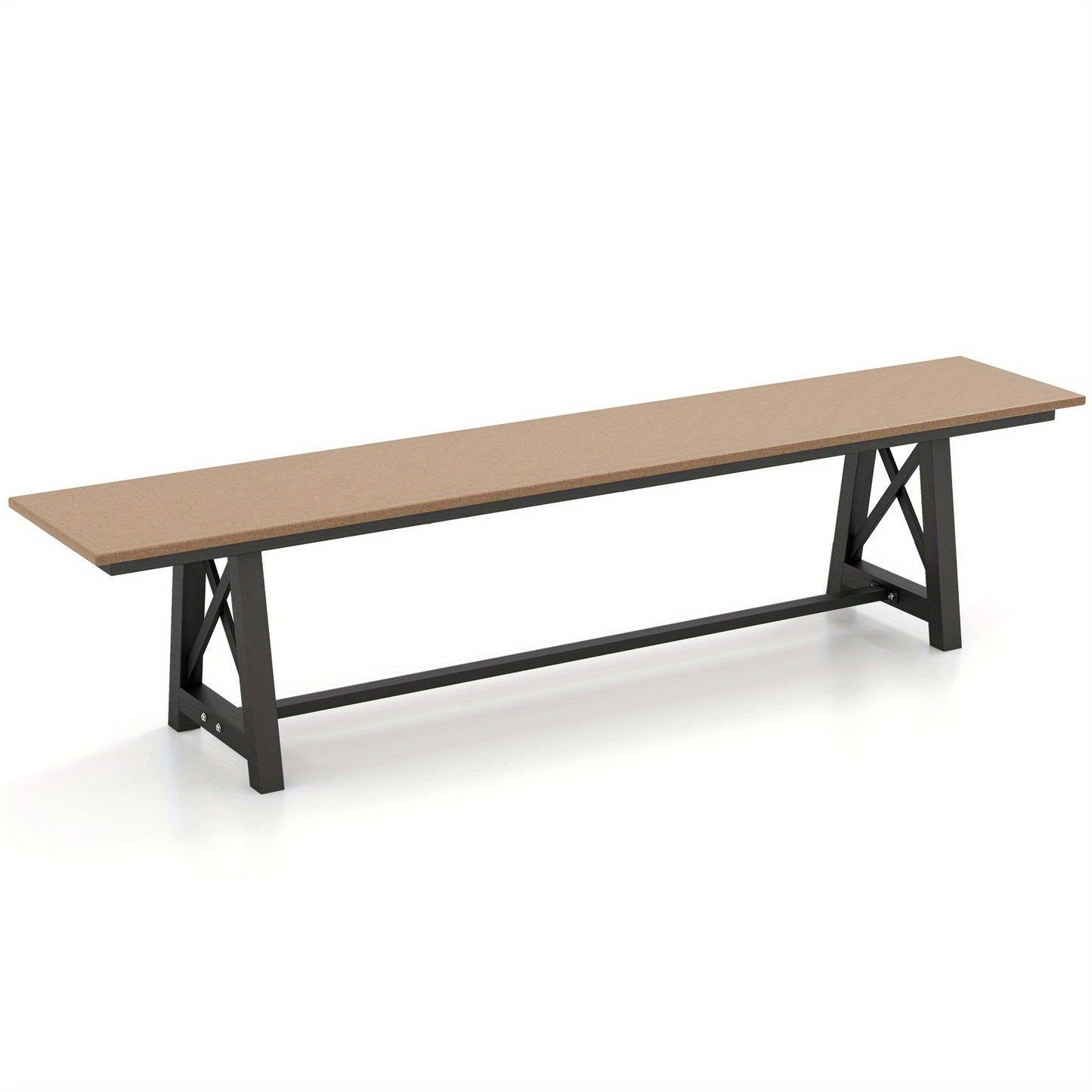 Buitenbank – Tuinbank – Balkonbank – Parkbank – Zitbank – Weerbestendig HDPE – Met Stabiel Metalen Frame – 183 cm – 500 kg Draagvermogen