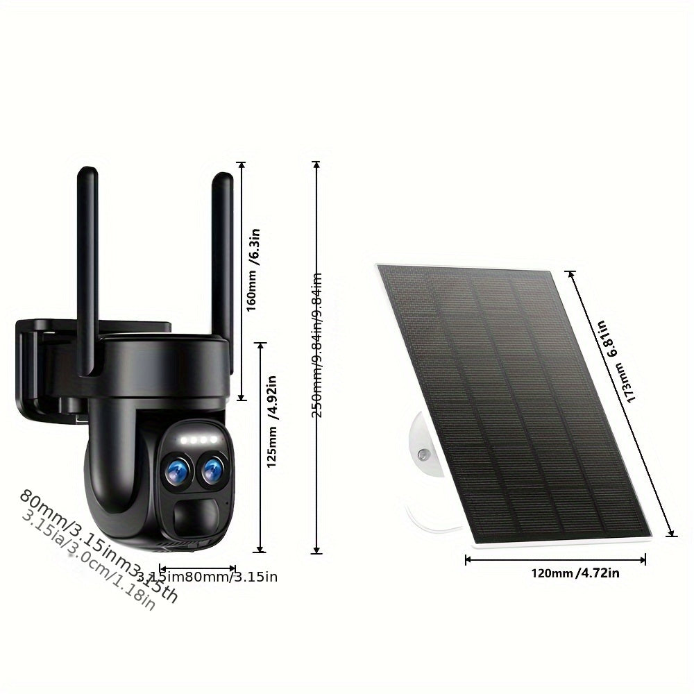 Solar Beveiligingscamera – Draadloze Beveiligingscamera – Zonne-energie Camera – Buiten Camera – 2K Full HD – Bewegingsdetectie & AI-Herkenning