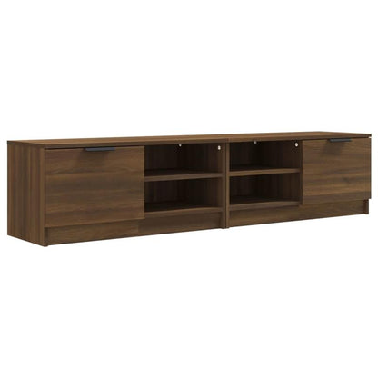 Tv-meubelen 2 st 80x35x36.5cm bewerkt hout bruin eikenkleur This TV stand is a convenient place to store various items, keeping your furniture neatly organized. Made of high-quality wood, the cabinet is strong and stable., Me