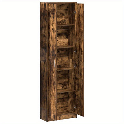 Kledingkast Modern – Garderobekast – Linnenkast – Kasten – Bergkast – Smoked Oak Finish – Ruimtebesparend Ontwerp (55x25x189 cm)
