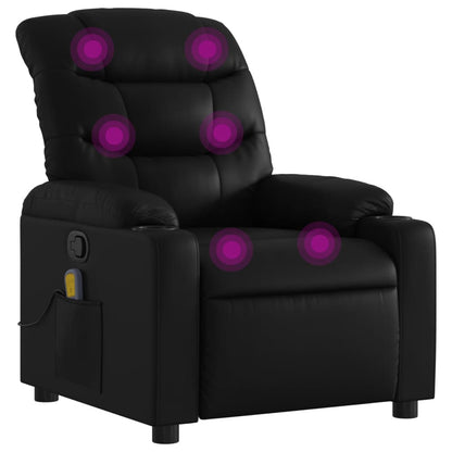 Relaxfauteuil – Relaxstoel – Ligstoel – Verstelbare Stoel – Massagefauteuil – Kunstleer Bekleding – Massagefunctie met 6 Punten