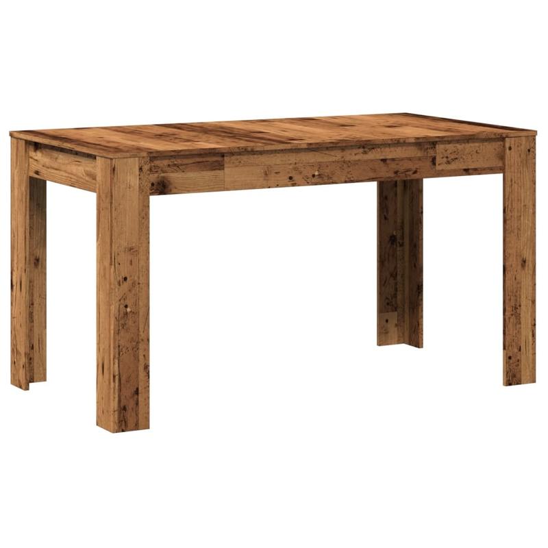 Eettafel – Tafel Voor Eetkamer – Keukentafel – Eetkamertafel – Moderne Tafel – Massief Hardhout – Natuurlijke Bruine Tinten – 140x74,5x76 cm – Stevige Constructie – Eenvoudige Montage