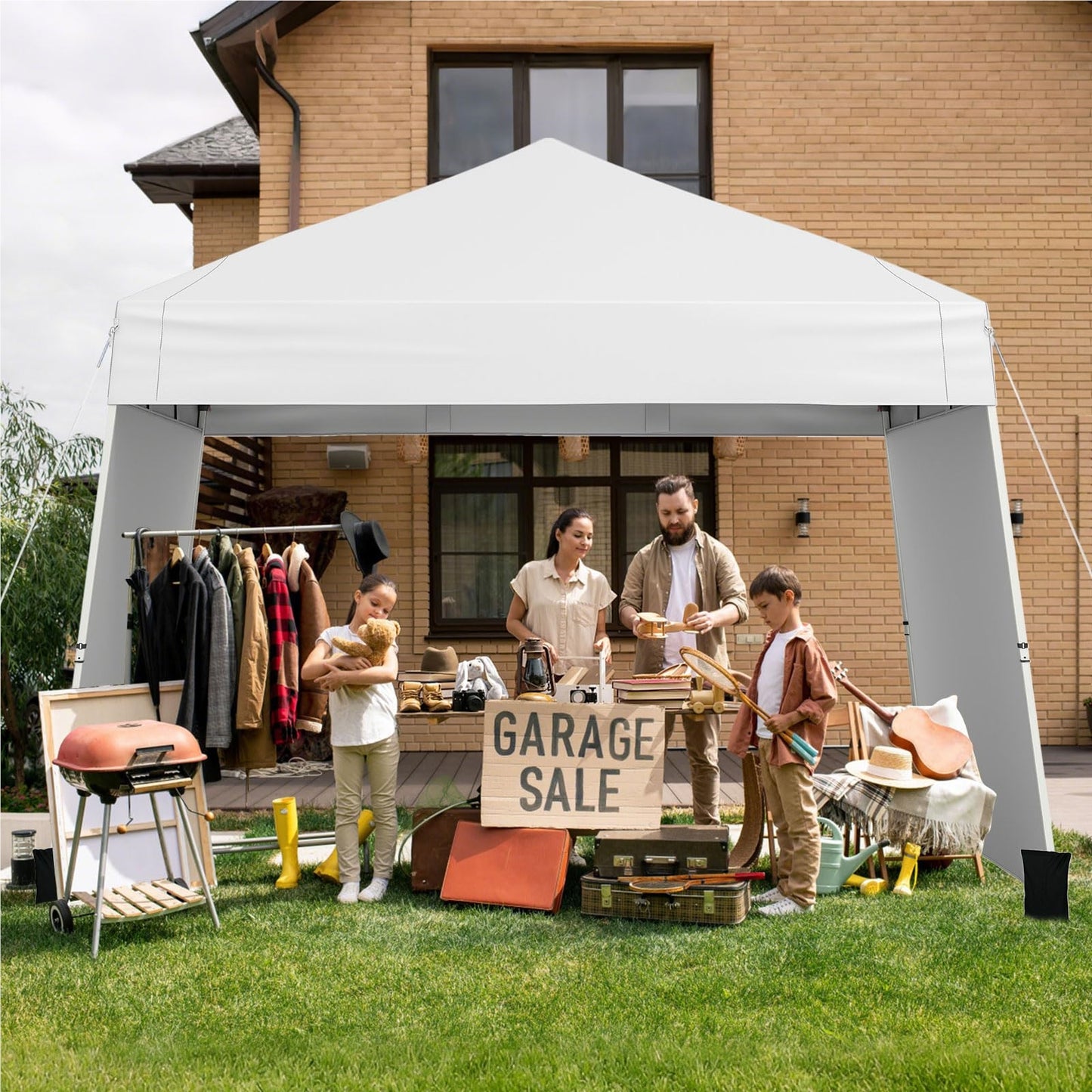 Pop-Up Paviljoen – Vouwtent – Tuinpaviljoen – Partytent – Zonnetent – 3 x 4 Meter – Hoogte Verstelbaar – UV Bescherming 50+