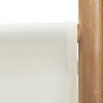 Bamboescherm – Vouwscherm – Kamerscheiding – Scheidingswand – Roomdivider – Crème Canvas – 240 Cm Breed – Duurzaam Bamboe Frame