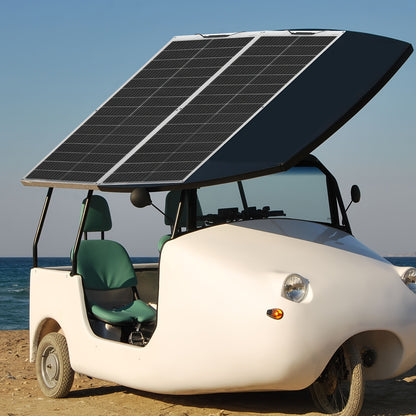 Flexibel Zonnepaneel – Zonnecel Paneel – Zonne-energie Paneel – Solar Panel Set – Camping Zonnepaneel – 2x100W Monokristallijn – Lichtgewicht En Weerbestendig